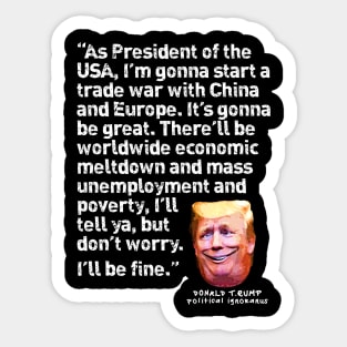 Donald T.Rump Trade Wars Sticker